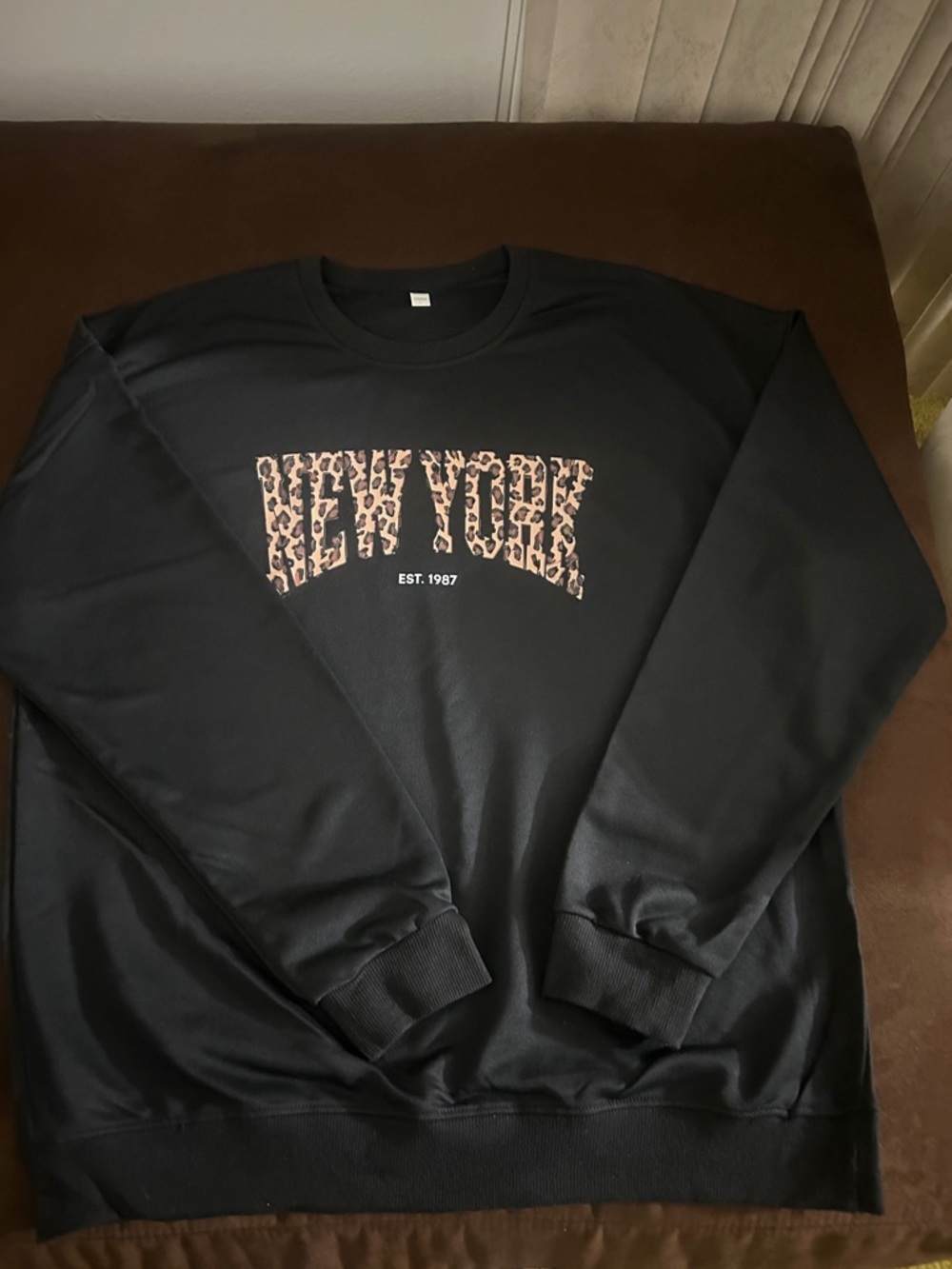 Black New York Graphic Crewneck Sweater